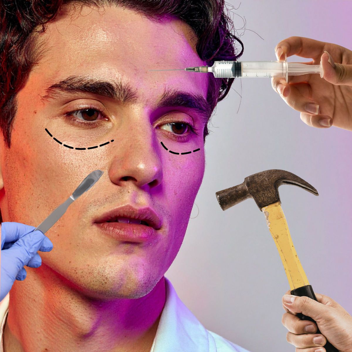 The looksmaxxing aesthetic, or an extreme version of intrasexual costly signaling.